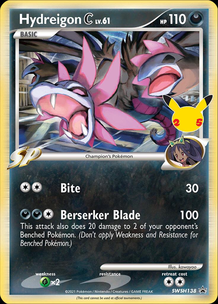 2021 Celebrations Hydreigon C #SWSH138 card