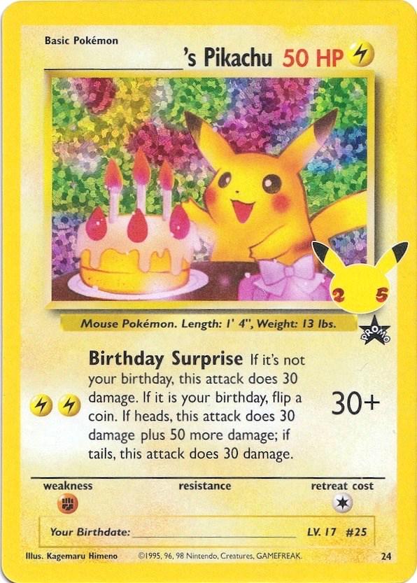 2021 Celebrations Pikachu Birthday #24 card