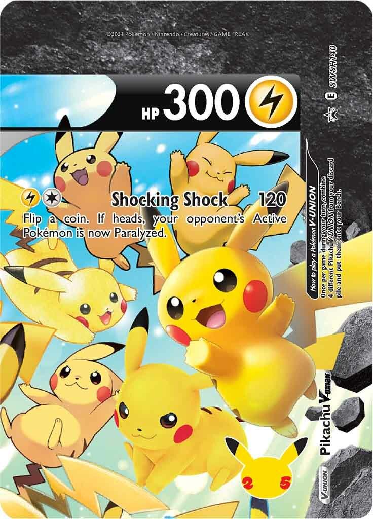 2021 Celebrations Pikachu V Union #SWSH140 card