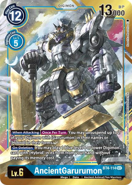 2021 Great Legend AncientGarurumon [Alternate Art Foil] #BT4-114 card