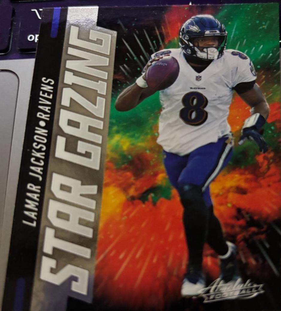 2021 Panini Absolute Star Gazing Lamar Jackson #SG3 card
