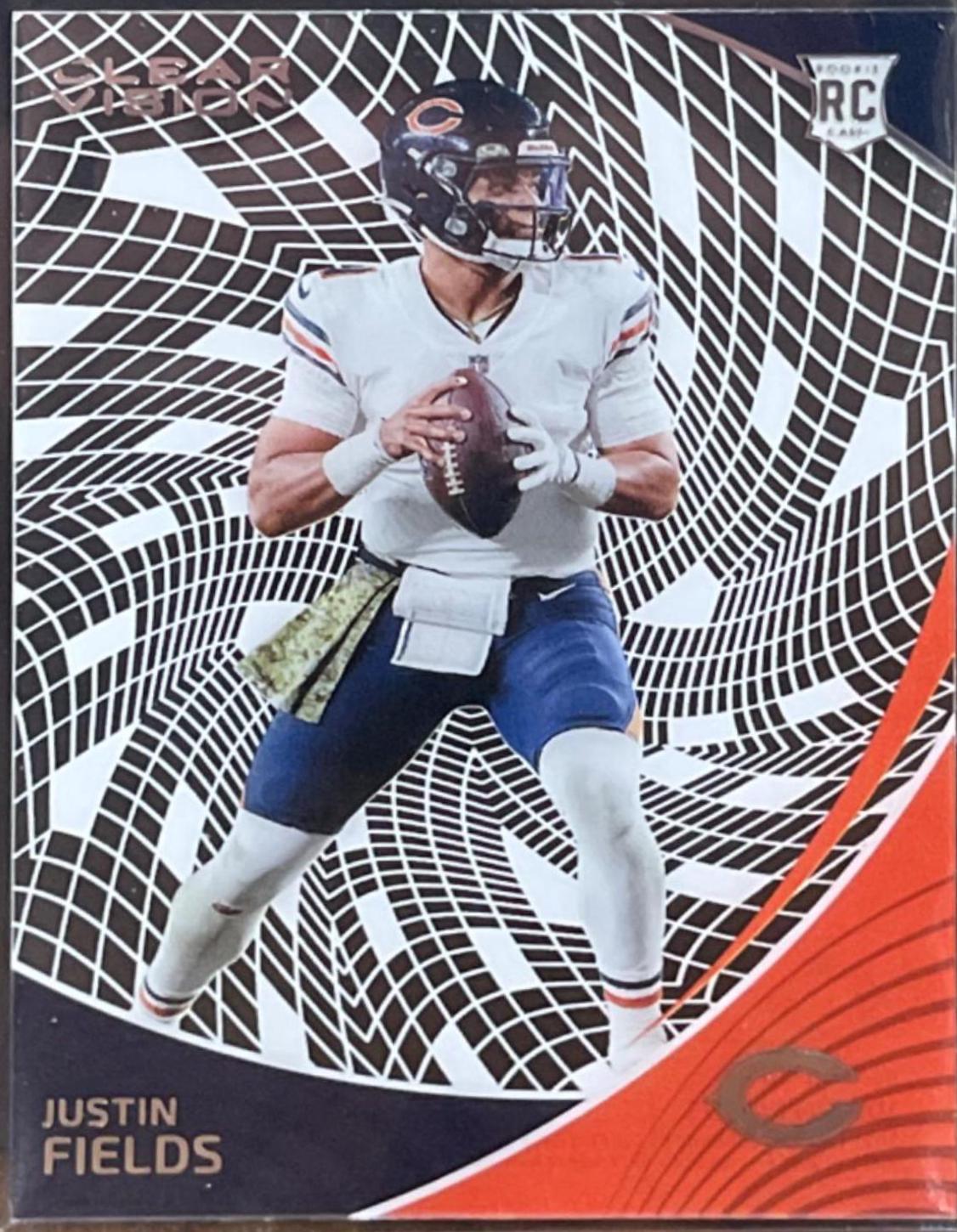 2021 Panini Chronicles Clear Vision Rookies Justin Fields #CVR-10 card