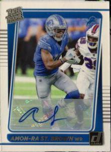 2021 Panini Clearly Donruss Amon Ra St. Brown [Autograph] #84 card