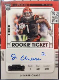 2021 Panini Contenders Ja'Marr Chase [Autograph] #105 card