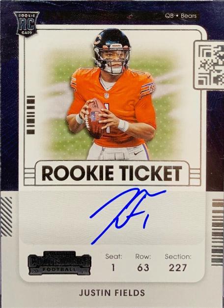 2021 Panini Contenders Justin Fields [Autograph] #108 card