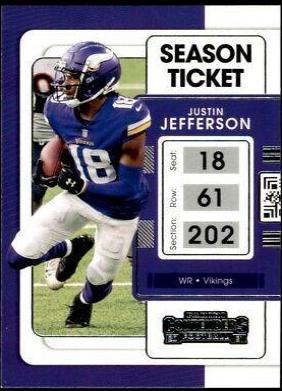 2021 Panini Contenders Justin Jefferson #63 card