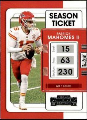 2021 Panini Contenders Patrick Mahomes II #47 card