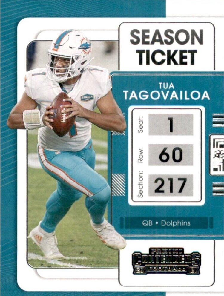 2021 Panini Contenders Tua Tagovailoa #60 card