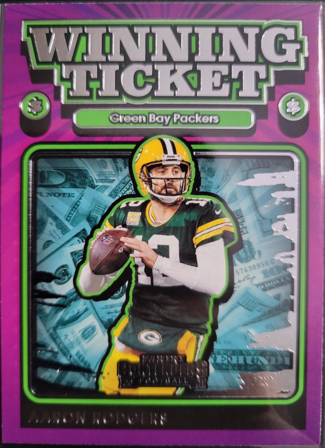 2021 Panini Contenders Winning Ticket Aaron Rodgers #WT-ARO card