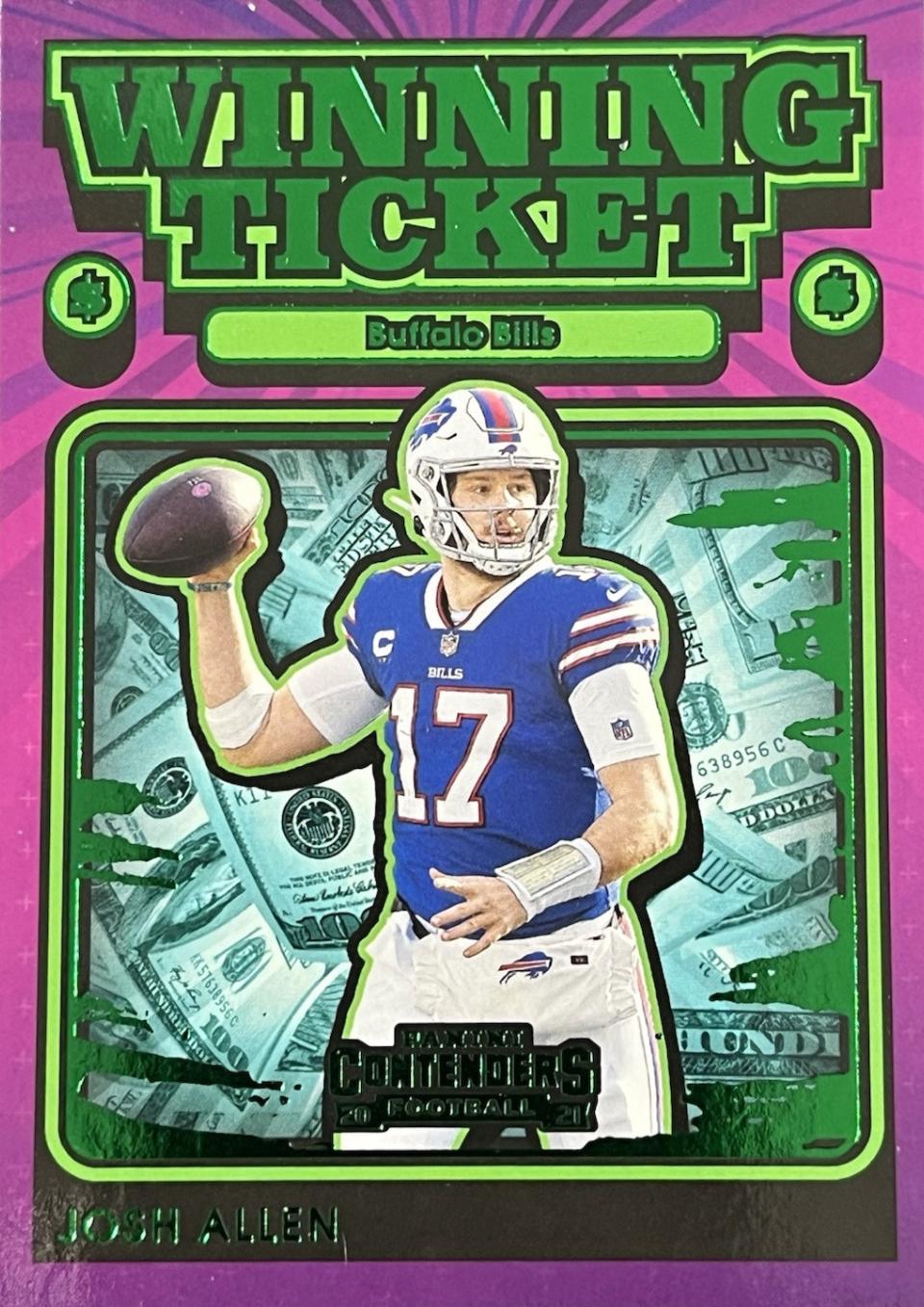 2021 Panini Contenders Winning Ticket Josh Allen #WT-JAL card