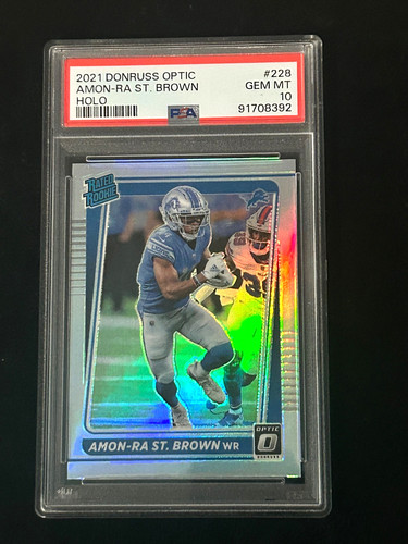 2021 Panini Donruss Optic Amon Ra St. Brown [Holo] #228 card