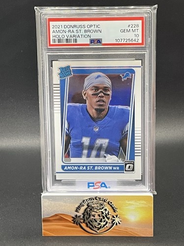 2021 Panini Donruss Optic Amon Ra St. Brown [Holo Variation] #228 card