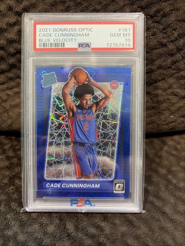 2021 Panini Donruss Optic Cade Cunningham [Blue Velocity] #161 card
