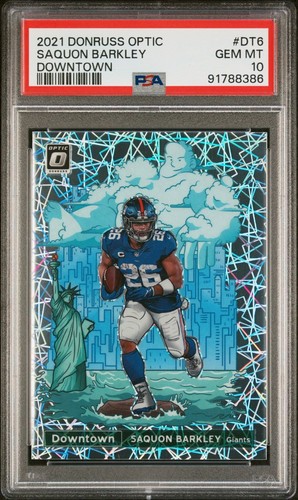 2021 Panini Donruss Optic Downtown Saquon Barkley #DT-6 card