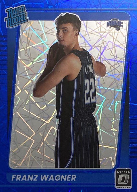 2021 Panini Donruss Optic Franz Wagner [Blue Velocity] #185 card