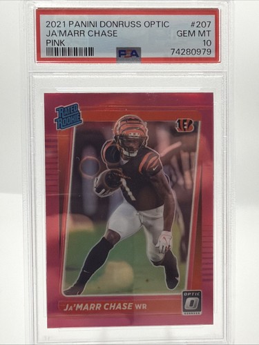 2021 Panini Donruss Optic Ja'Marr Chase [Pink] #207 card