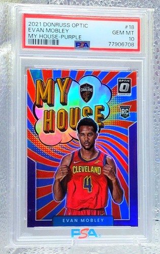 2021 Panini Donruss Optic My House Evan Mobley [Purple] #18 card