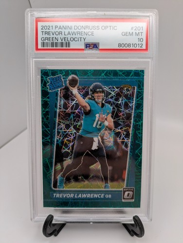 2021 Panini Donruss Optic Trevor Lawrence [Green Velocity] #201 card