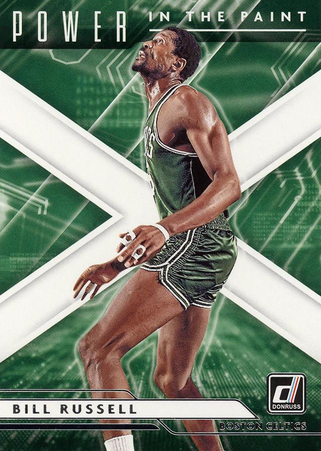2021 Panini Donruss Power in the Paint Bill Russell #6 card