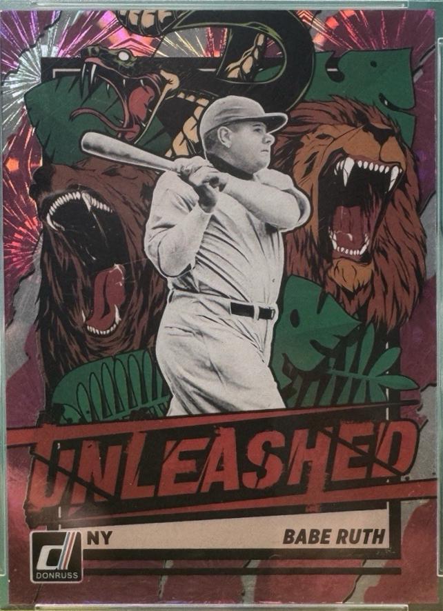 2021 Panini Donruss Unleashed Babe Ruth [Pink Fireworks] #UNL3 card
