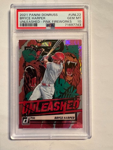 2021 Panini Donruss Unleashed Bryce Harper [Pink Fireworks] #UNL22 card