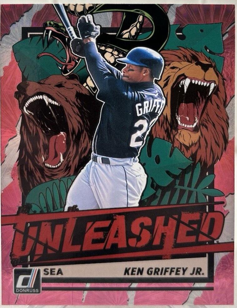 2021 Panini Donruss Unleashed Ken Griffey Jr. [Pink Fireworks] #UNL16 card