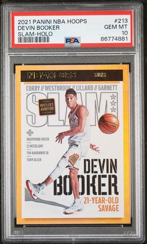 2021 Panini Hoops SLAM Devin Booker [Holo] #213 card