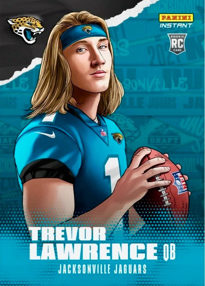 2021 Panini Instant Illustration Series Trevor Lawrence #IS-TL card