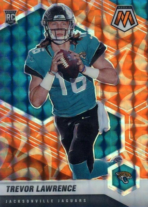 2021 Panini Mosaic Trevor Lawrence [Reactive Orange Mosaic] #301 card