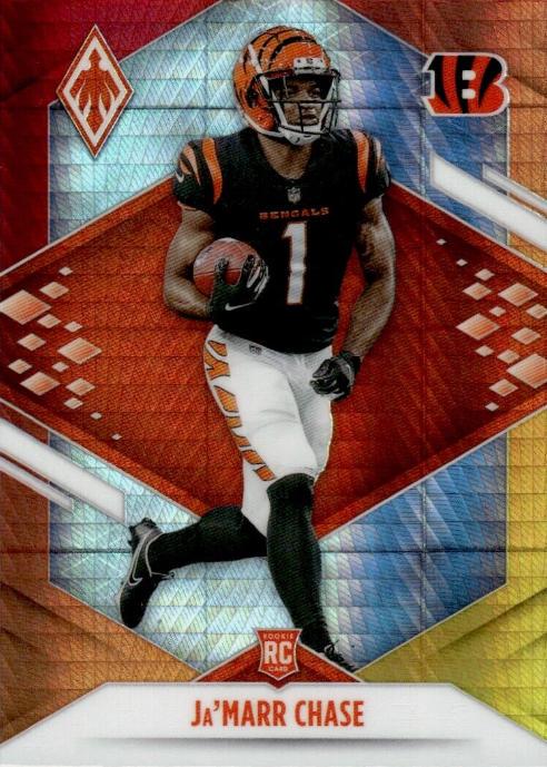 2021 Panini Phoenix Ja'Marr Chase [Fire Burst] #105 card