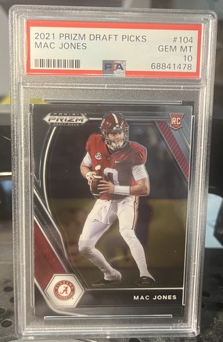 2021 Panini Prizm Draft Picks Mac Jones #104 card