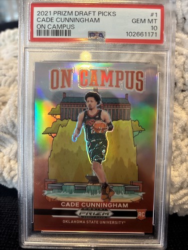 2021 Panini Prizm Draft Picks On Campus Cade Cunningham #1 card