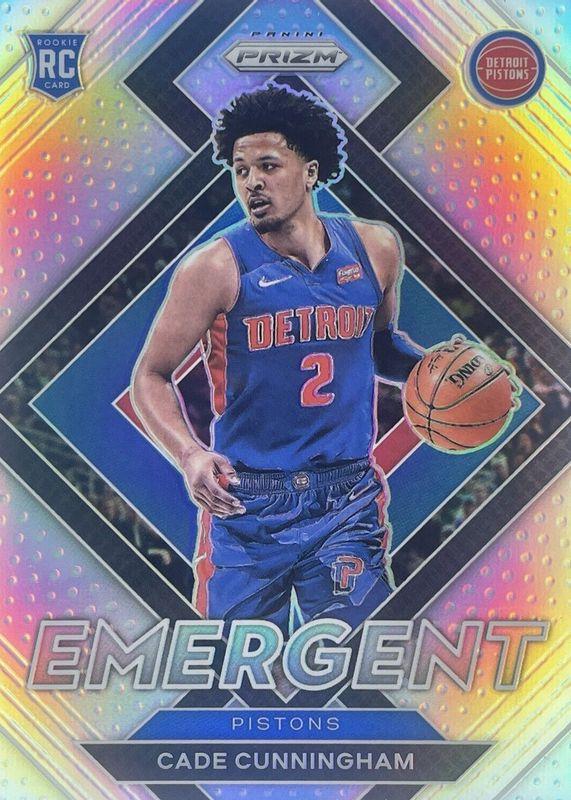 2021 Panini Prizm Emergent Cade Cunningham [Silver Prizm] #22 card