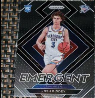 2021 Panini Prizm Emergent Josh Giddey #7 card