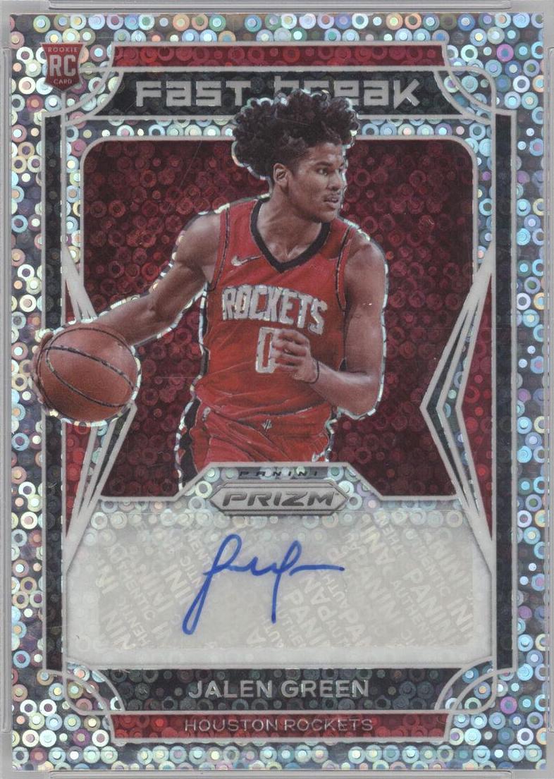 2021 Panini Prizm Fast Break Rookie Autographs Jalen Green #FBR-JGR card