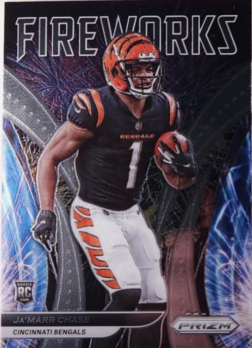 2021 Panini Prizm Fireworks Ja'Marr Chase #F-11 card
