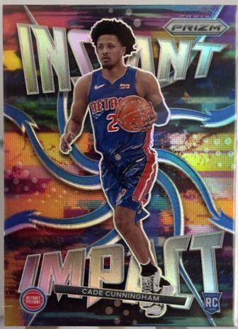 2021 Panini Prizm Instant Impact Cade Cunningham [Silver Prizm] #1 card