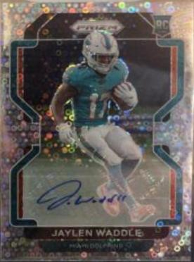 2021 Panini Prizm No Huddle Jaylen Waddle [Autograph Prizm] #338 card