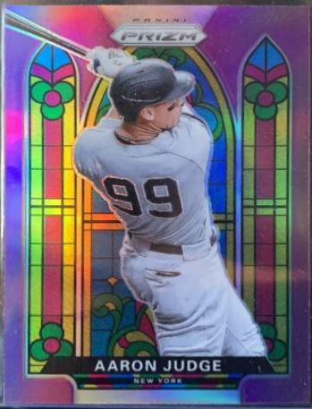 2021 Panini Prizm Stained Glass Aaron Judge [Purple] #SG-5 card