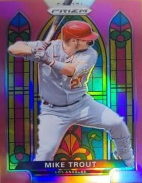 2021 Panini Prizm Stained Glass Mike Trout [Pink] #SG-1 card