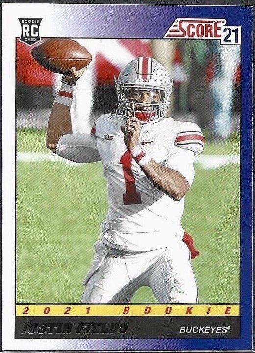 2021 Panini Score 1991 Throwback Justin Fields #TB2 card