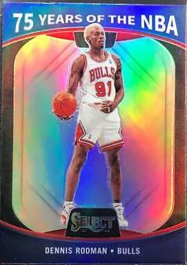 2021 Panini Select 75 Years of the NBA Dennis Rodman #69 card