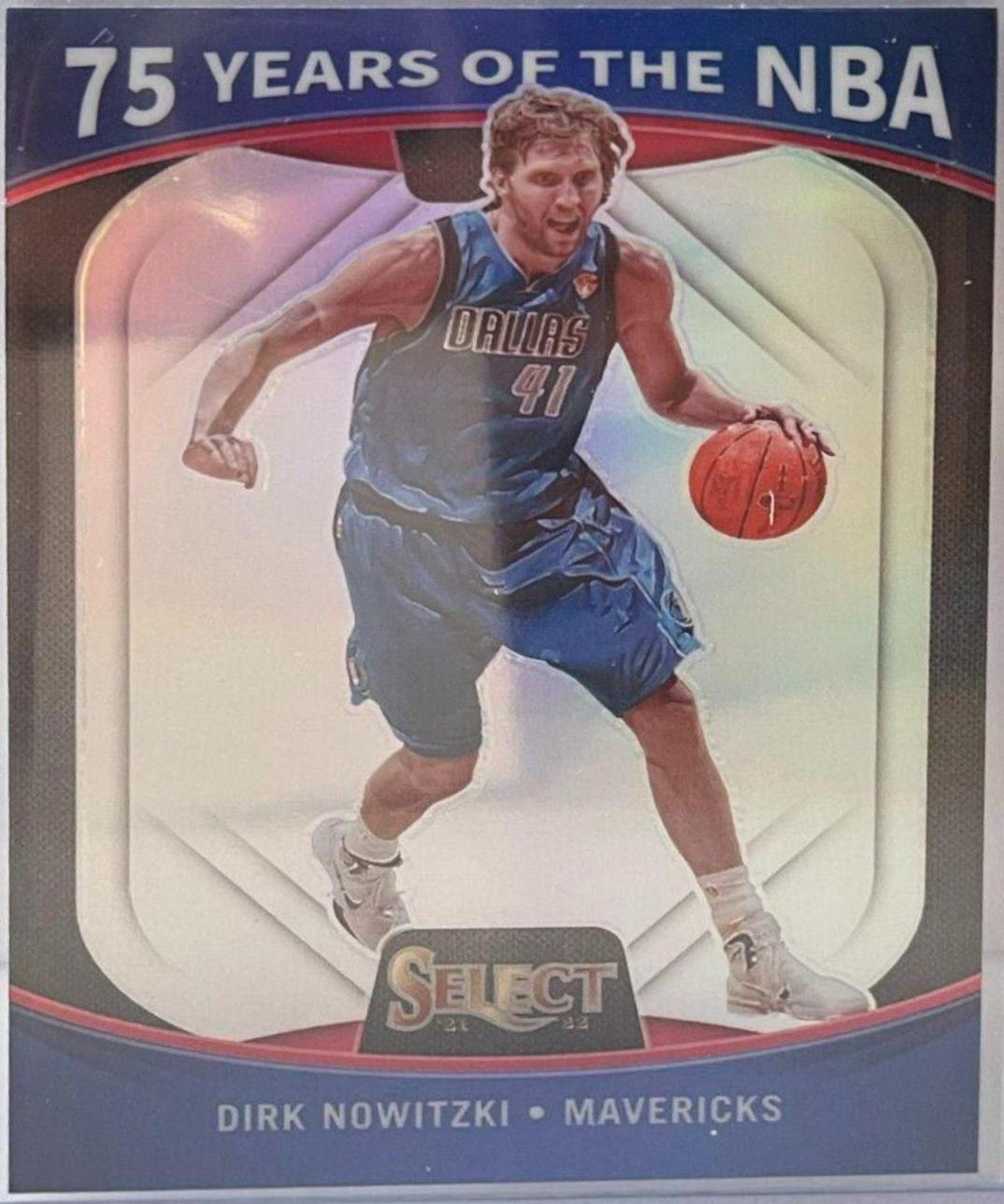 2021 Panini Select 75 Years of the NBA Dirk Nowitzki #62 card