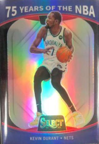 2021 Panini Select 75 Years of the NBA Kevin Durant #52 card