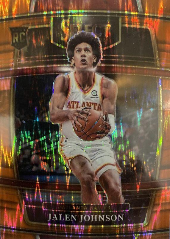 2021 Panini Select Jalen Johnson [Orange Flash Prizm] #17 card
