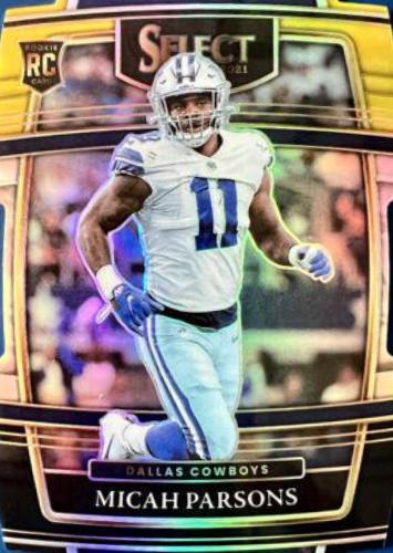 2021 Panini Select Micah Parsons [Black Gold Die Cut] #85 card