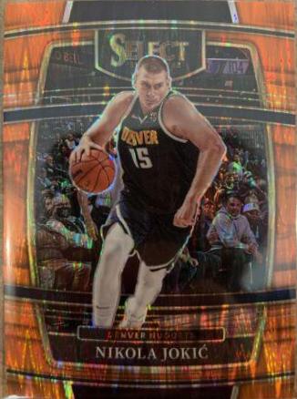 2021 Panini Select Nikola Jokic [Orange Flash Prizm] #82 card
