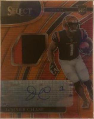 2021 Panini Select Rookie Signatures Ja'Marr Chase #RS-JCH card