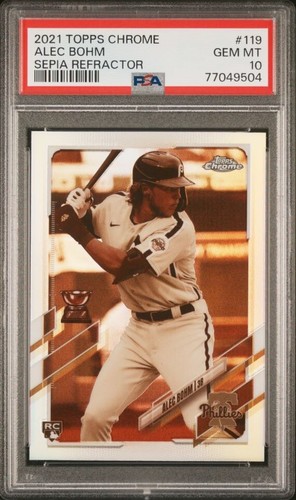 2021 Topps Chrome Alec Bohm [Refractor] #119 card