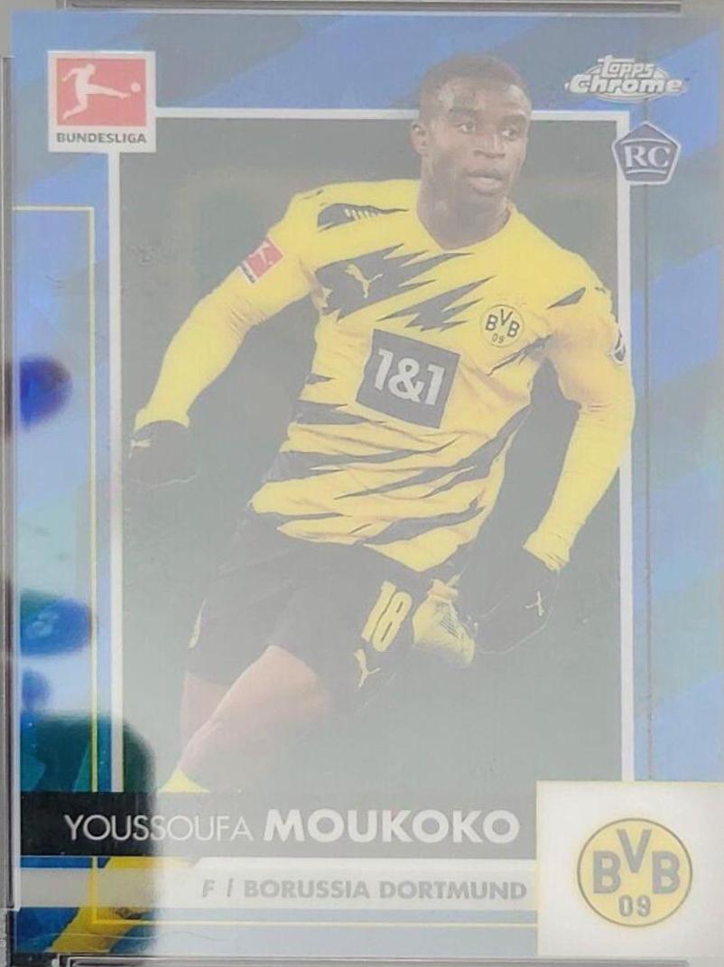 2021 Topps Chrome Bundesliga Sapphire Youssoufa Moukoko #28 card